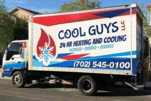 'cool guys' business wrap on truck