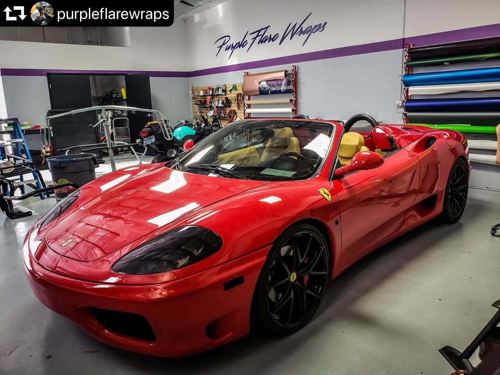 ferrari paint protection film at Purple Flare Wraps Henderson