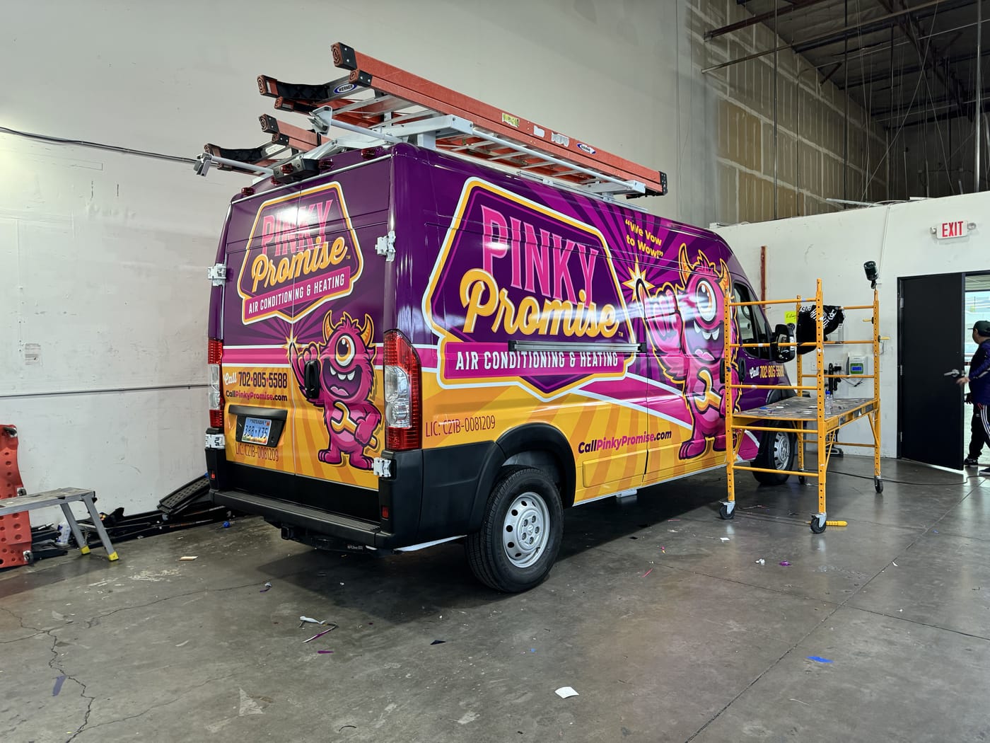 Commercial wraps Las Vegas: wrapped delivery van