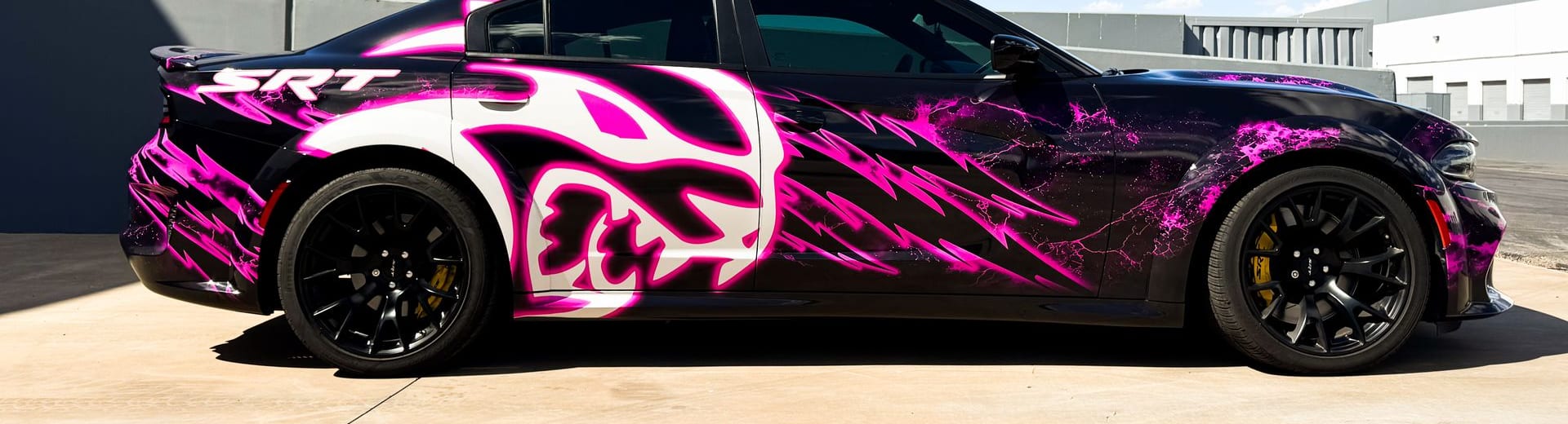 Dodge Charger SRT custom printed wrap at Purple Flare Wraps Henderson