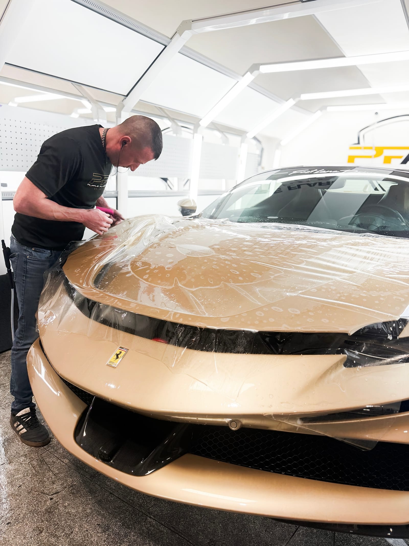 Ferrari SF90 Stradale ferrari sf90 ppf install at Purple Flare Wraps Henderson