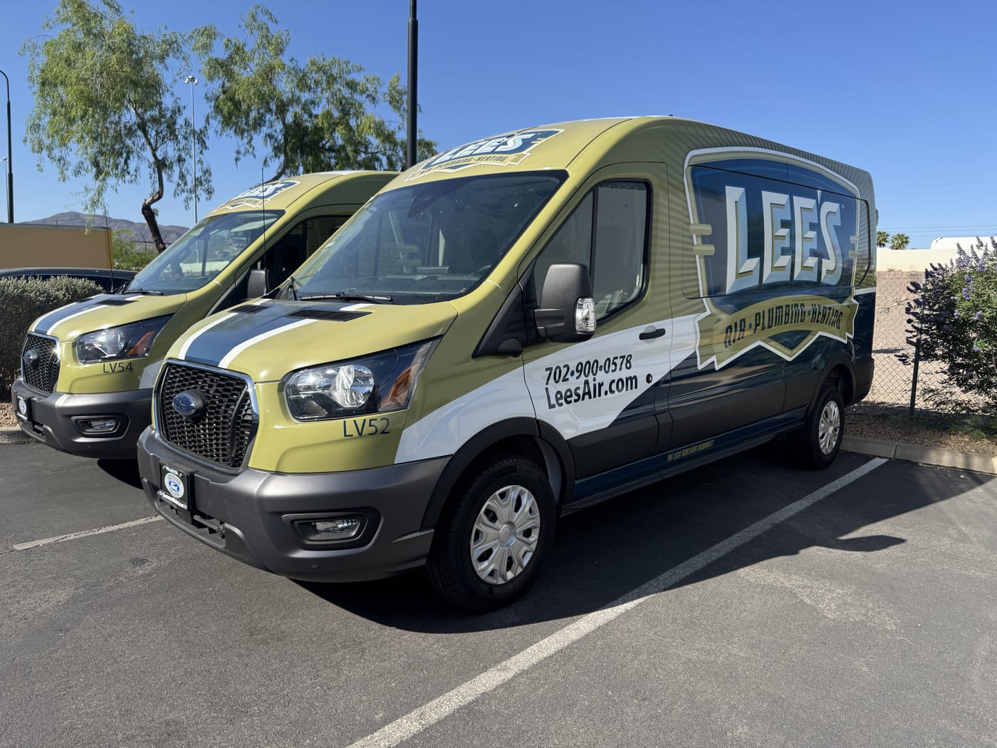 Lee's Air fleet vans wrapped in Las Vegas