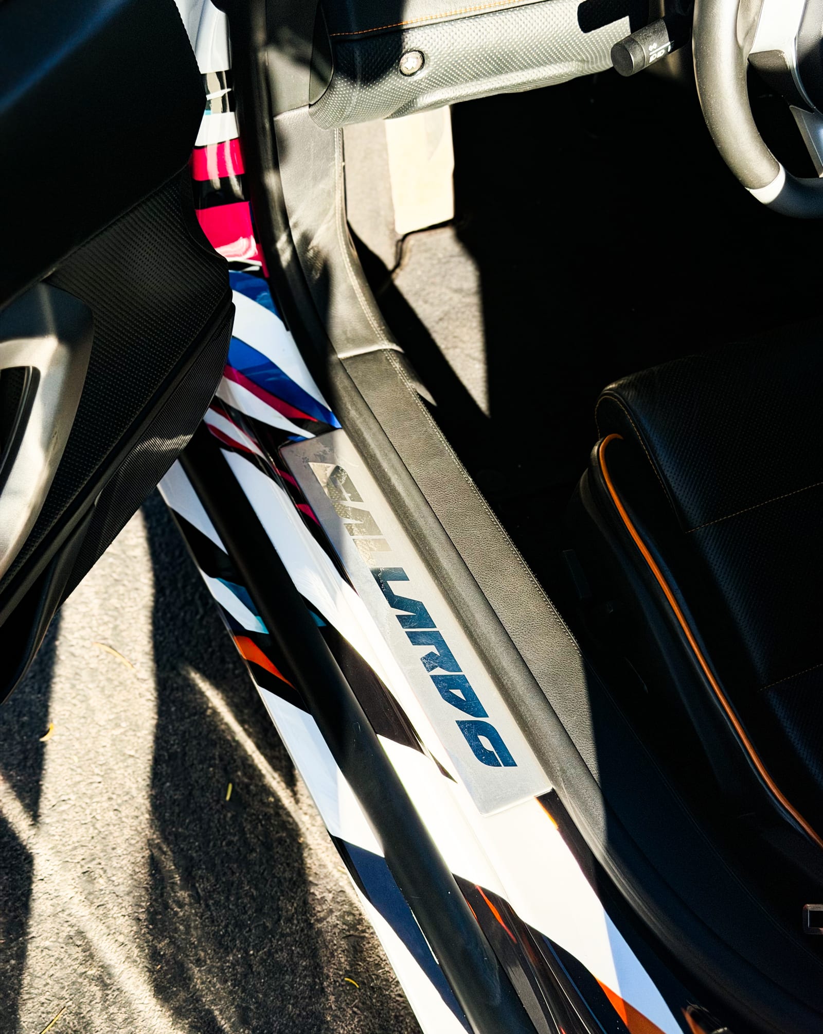 Lamborghini custom printed wrap on a 2008 Gallardo at Purple Flare Wraps in Henderson