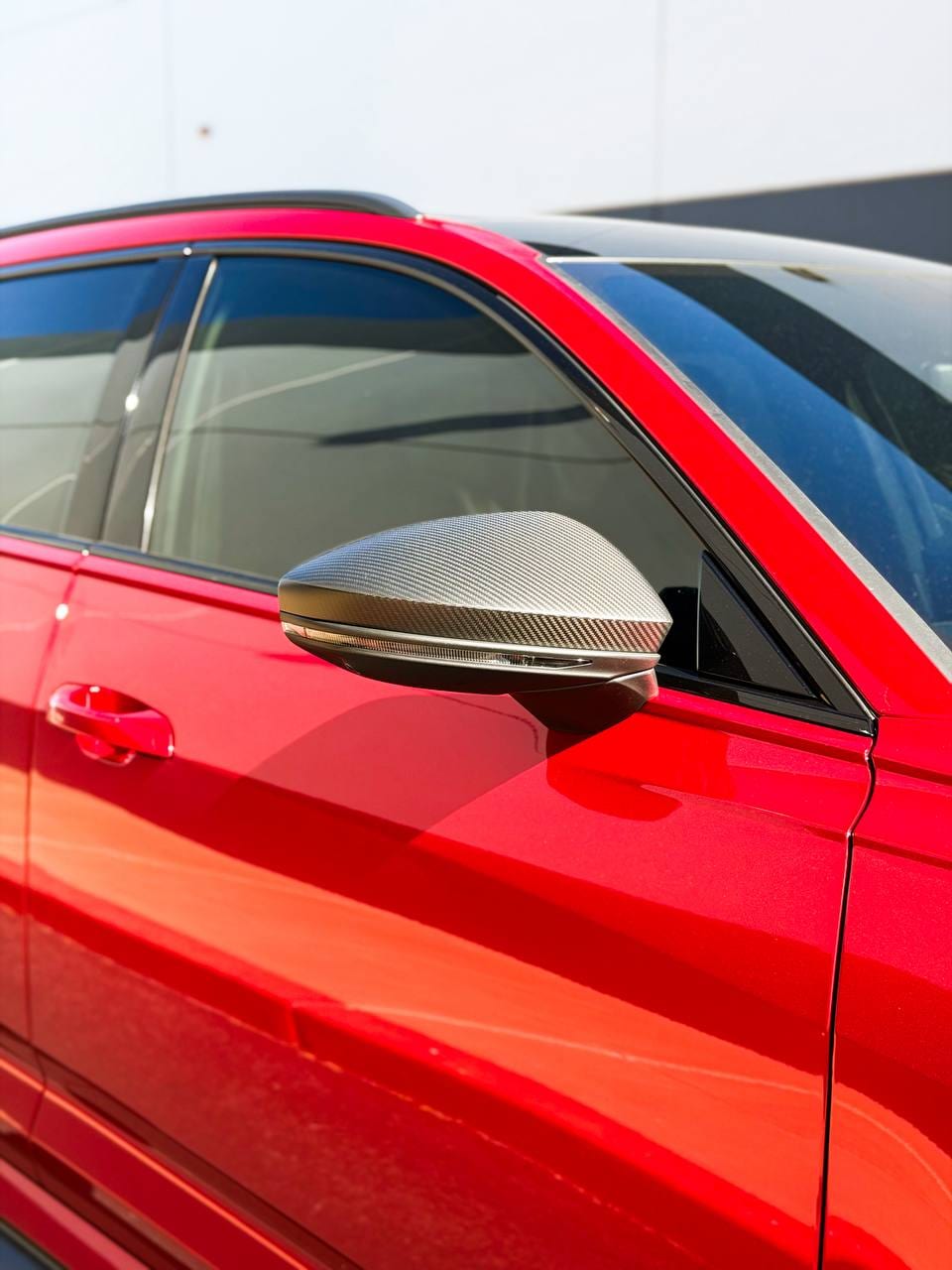 2026 Audi RS6 Avant audi rs6 ppf install in candy apple red at Purple Flare Wraps Henderson