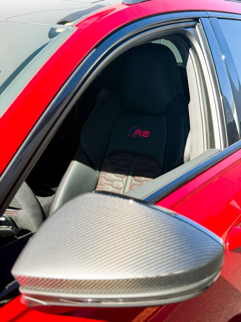 2026 Audi RS6 Avant audi rs6 ppf install in candy apple red at Purple Flare Wraps Henderson