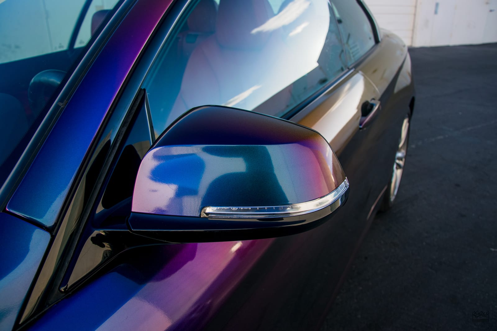 2022 BMW bmw color change wrap in Avery Dennison ColorFlow Gloss Rushing Riptide at Purple Flare Wraps Henderson