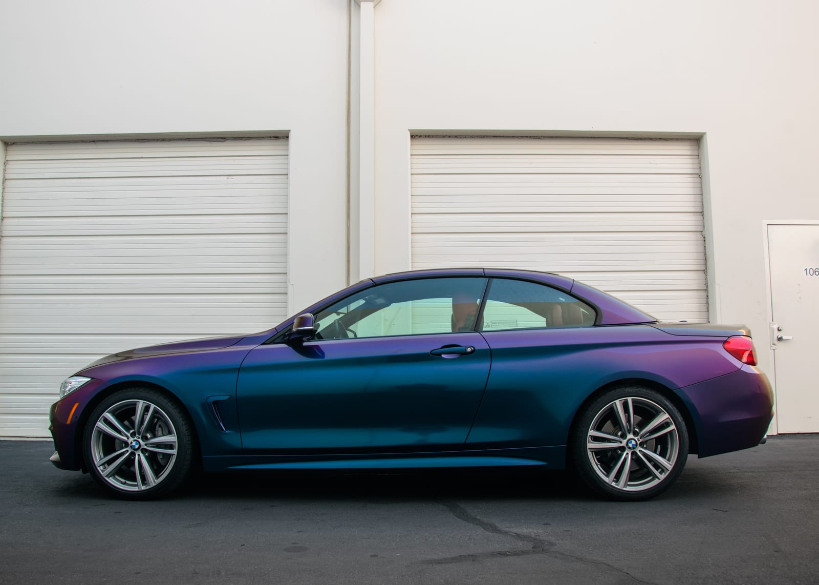 2022 BMW bmw color change wrap in Avery Dennison ColorFlow Gloss Rushing Riptide at Purple Flare Wraps Henderson
