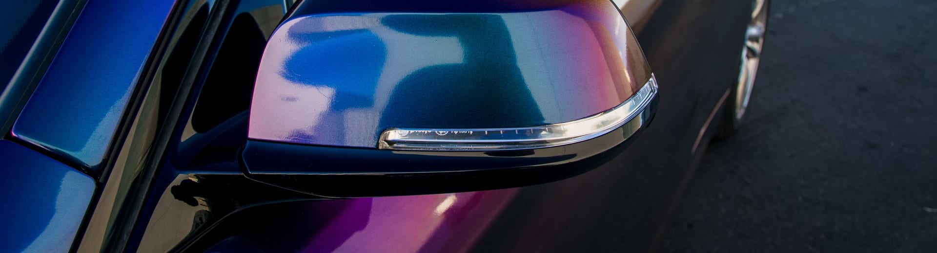 2022 BMW bmw color change wrap in gloss Avery Dennison Chameleon finish at Purple Flare Wraps Henderson