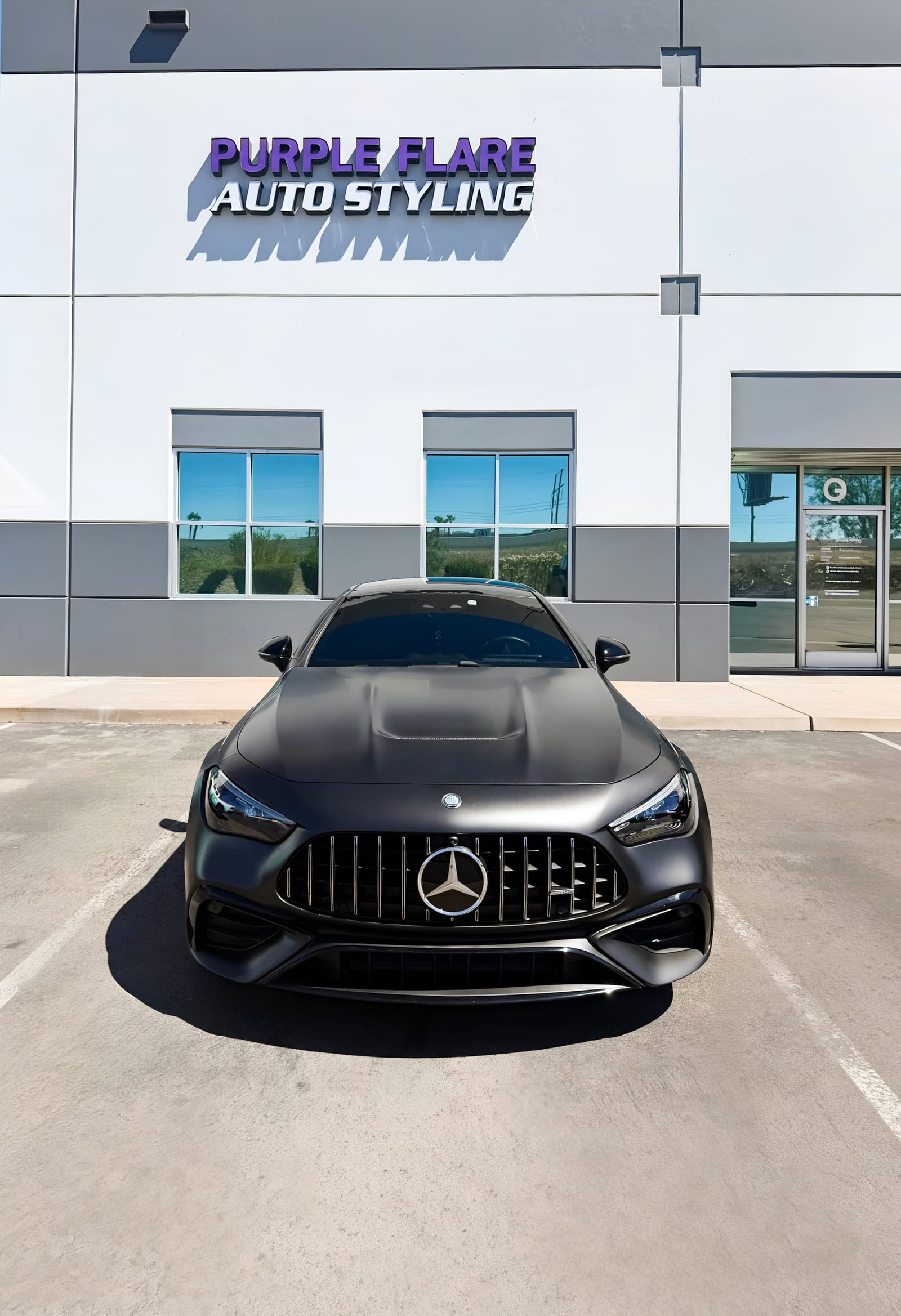 Mercedes-AMG CLE 53 4MATIC+ cle 53 ppf satin black install at Purple Flare Wraps Henderson