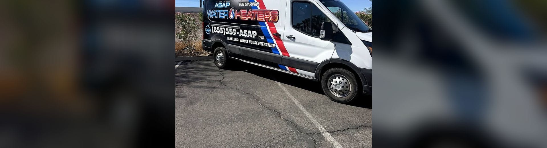 Commercial vehicle wrap install at Purple Flare Wraps in Henderson, NV