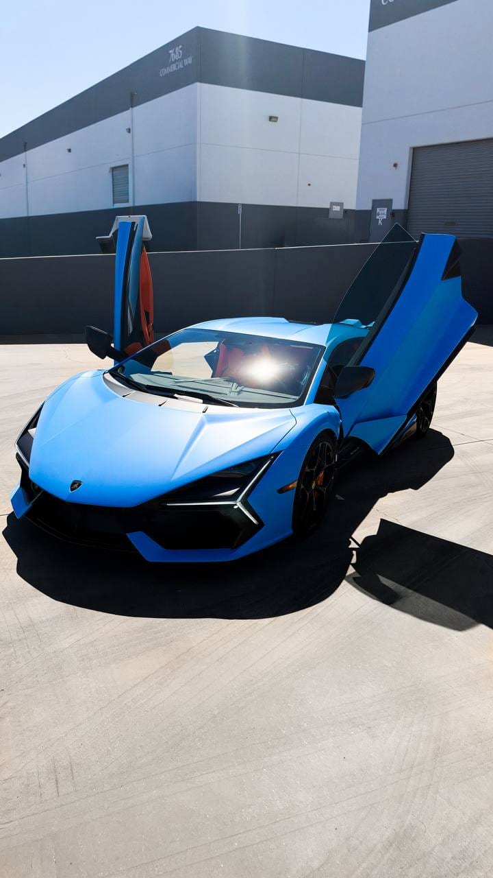 2027 Lamborghini Revuelto paint protection film install at Purple Flare Wraps Henderson - lamborghini revuelto ppf on matte paint and carbon fiber