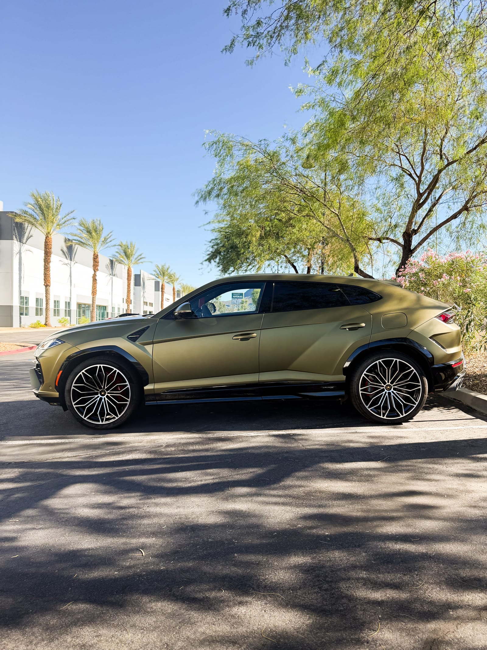 2026 Lamborghini Urus S matte Verde Geo Lucido lamborghini urus ppf install at Purple Flare Wraps Henderson