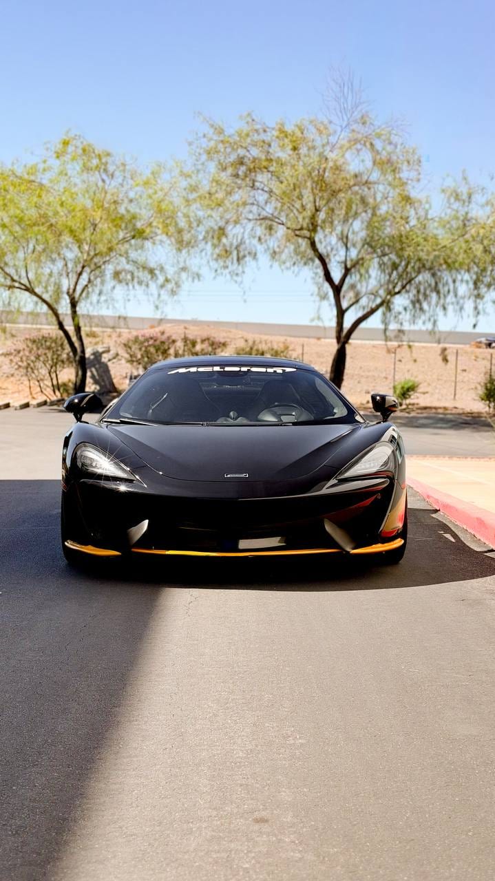 McLaren 570S mclaren custom printed wrap with white-to-black gradient at Purple Flare Wraps Henderson
