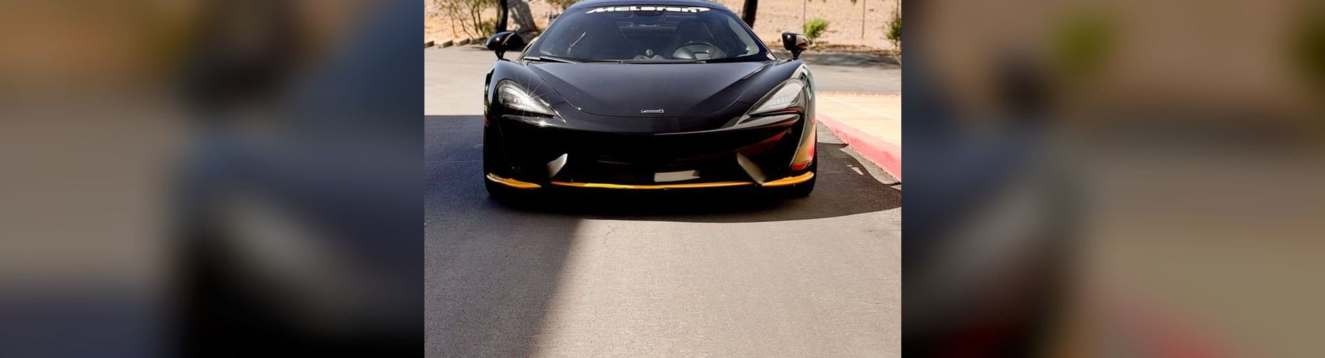 McLaren 570S mclaren custom printed wrap with white-to-black gradient at Purple Flare Wraps Henderson