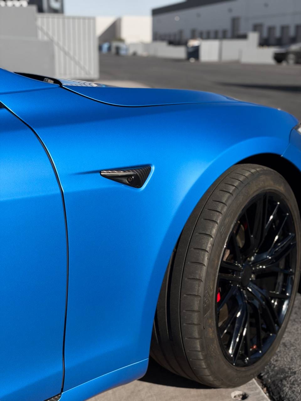 2021 Tesla Model S tesla color change wrap at Purple Flare Wraps Henderson